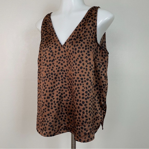 Leopard Print Sleeveless Tank Top, Like New Sz Women’s L . - Picture 2 of 5